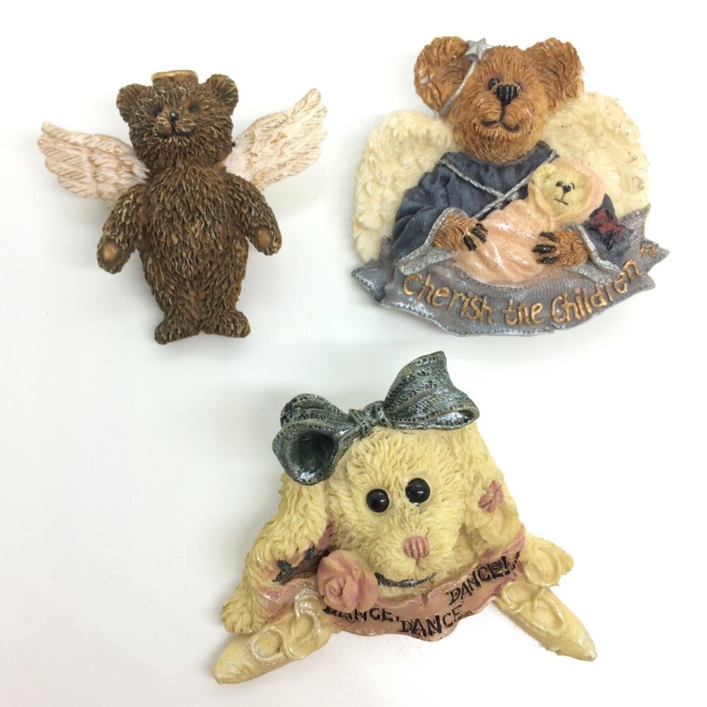 VINTAGE BOYDS BEARS PINS LOT OF 3 90S PINS CHERISH THE CHILDREN ANGEL DANCE